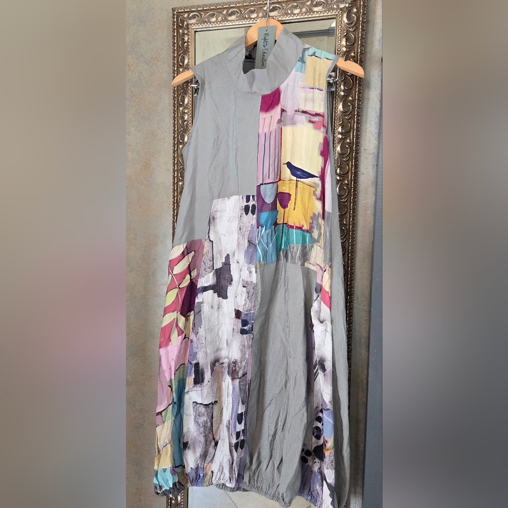 Colorful Abstract Midi Dress